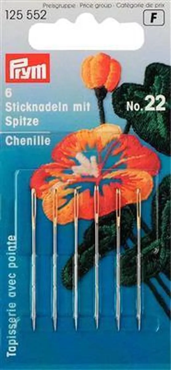 Prym Borduurnaalden Nr.22 - 6 Stuks - Goud/Zilver