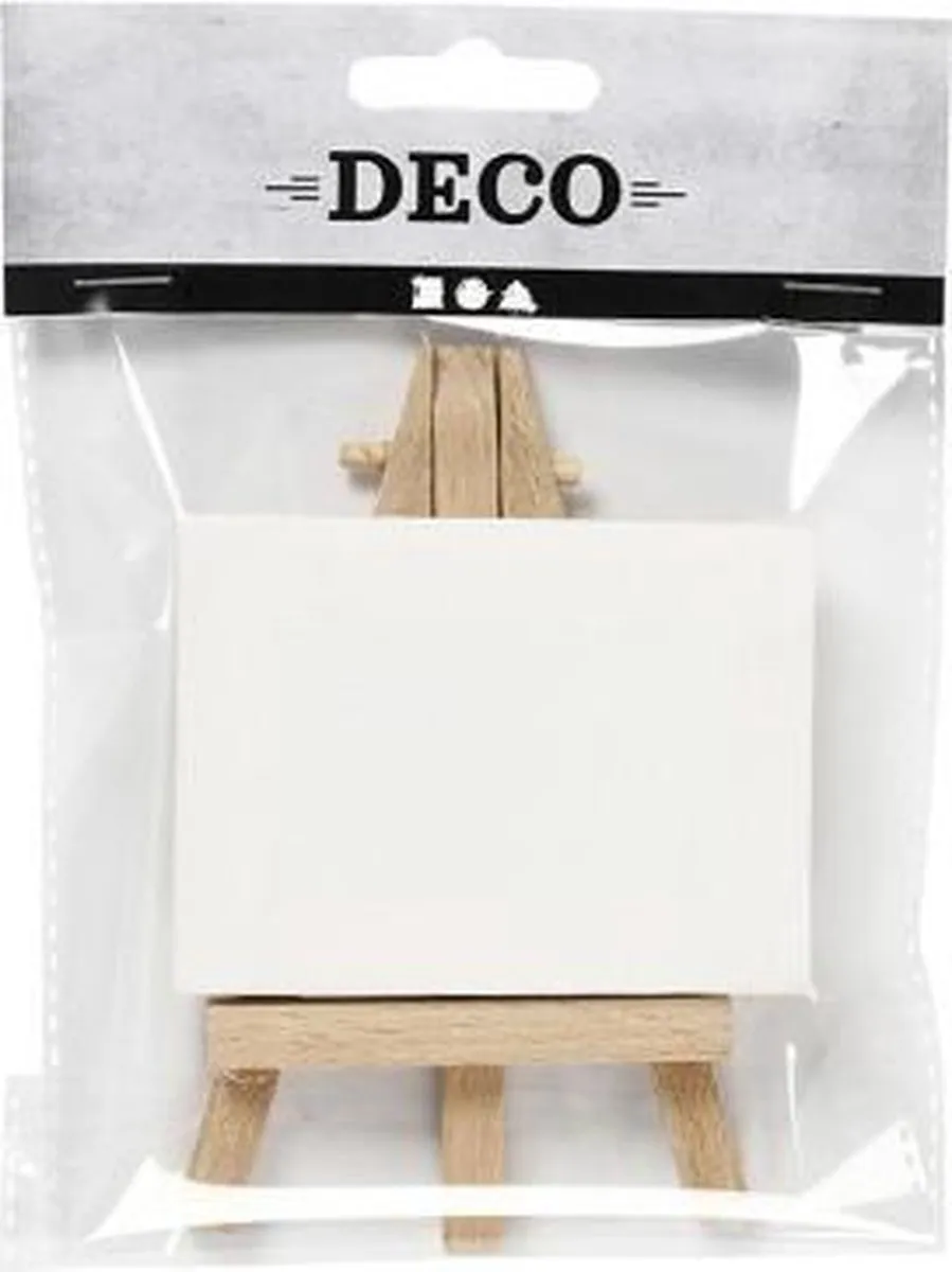 Creativ Company Mini Canvas met Schildersezel 6x8cm - Multicolor