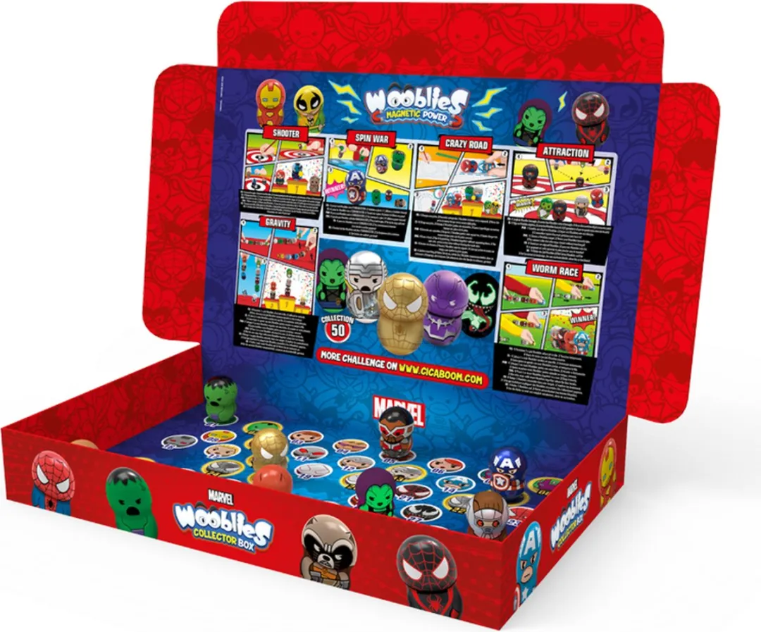 TM Toys Wooblies Marvel Verzamelbox WBM006 - 4 Figuren - Magnetisch - Mix - afbeelding 5 van 5