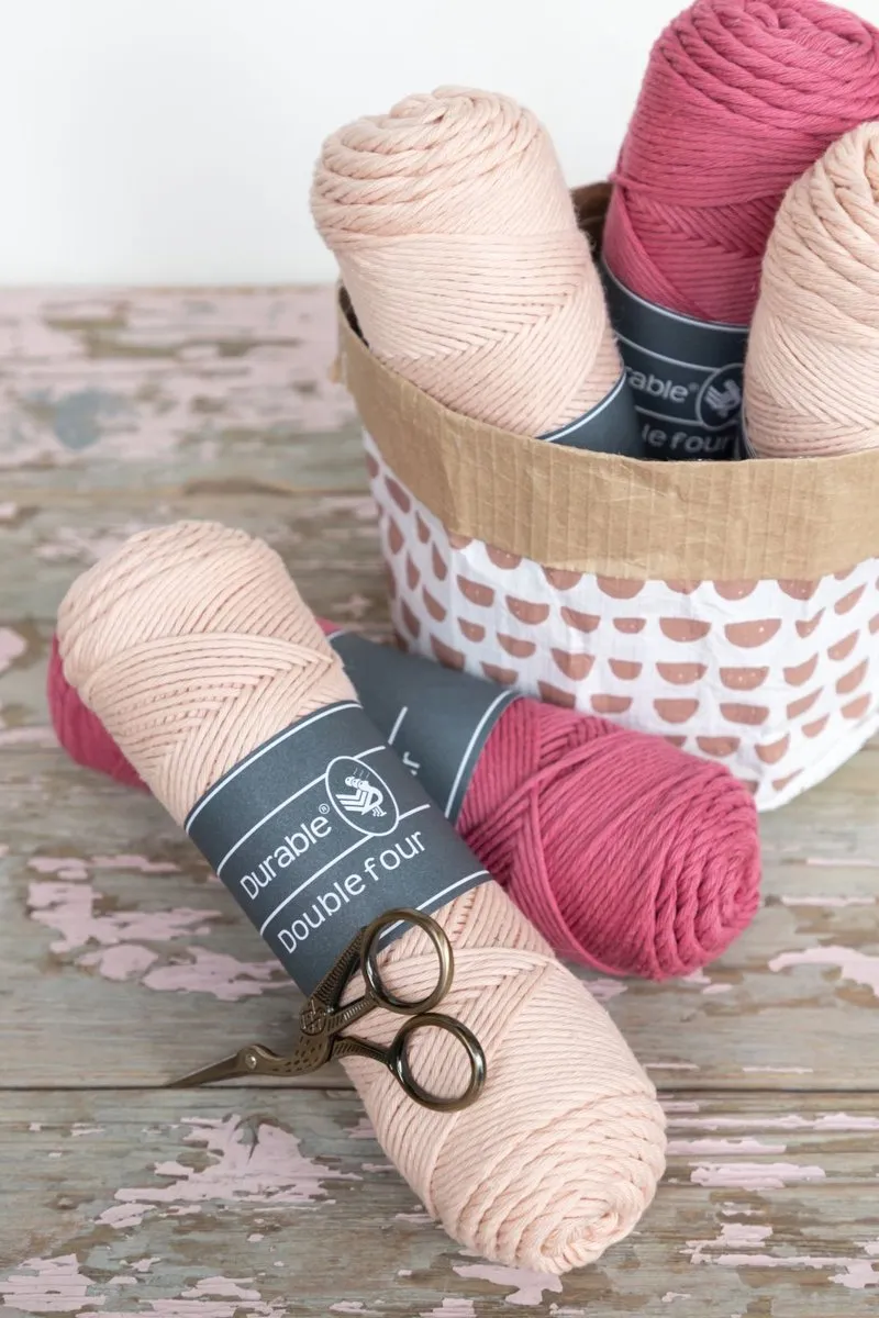 Durable Double Four Katoengaren - Raspberry