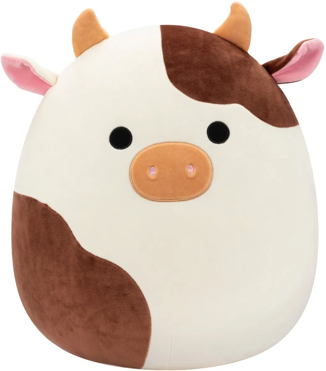 Squishmallows - Ronnie - Cream and Brown Cow 40cm pluche