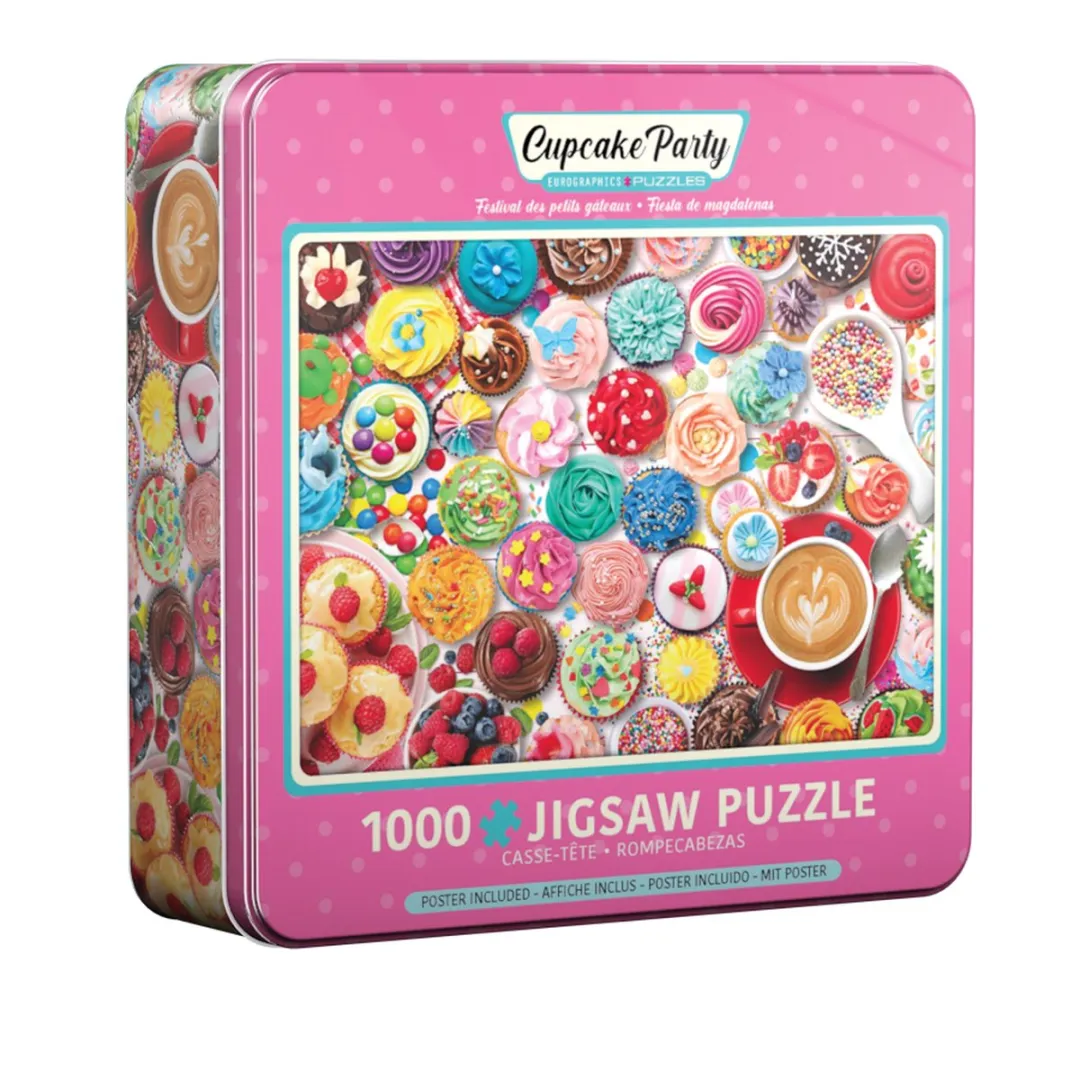 Eurographics Cupcakefeestje Blik Legpuzzel 1000 Stuks - Meerkleurig