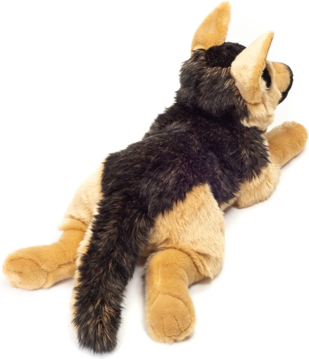 Teddy Hermann Knuffel Herdershond Pluche - Bruin/zwart - 60 cm