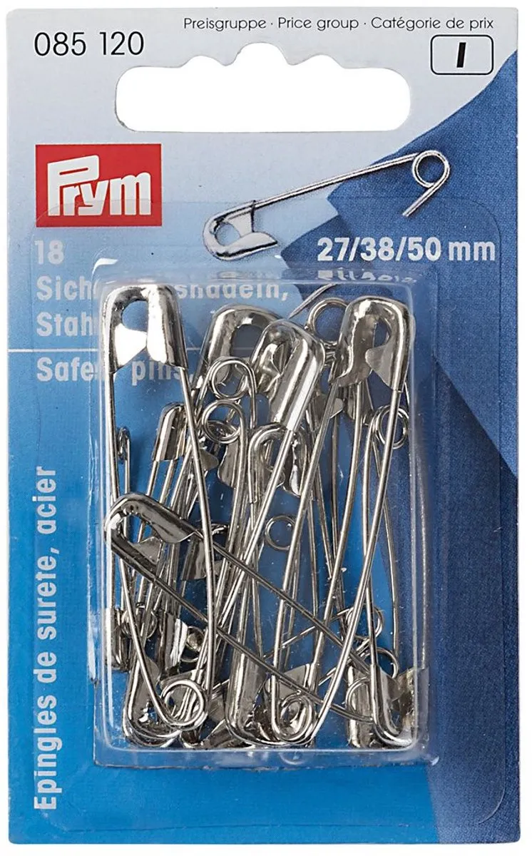 Prym Veiligheidspelden Staal - 18 Stuks
