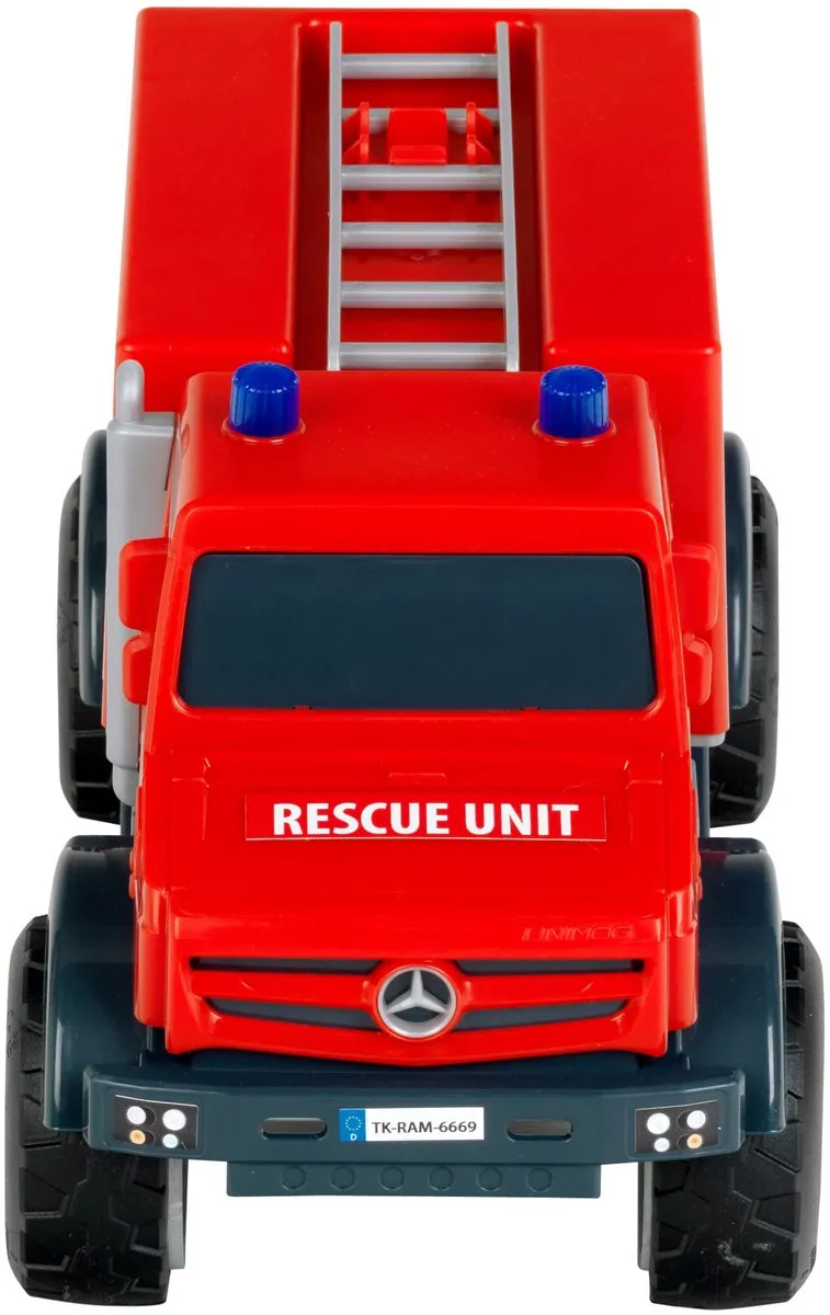 Klein Toys Mercedes-Benz Unimog Brandweer Zandtruck 1:24 - Rood