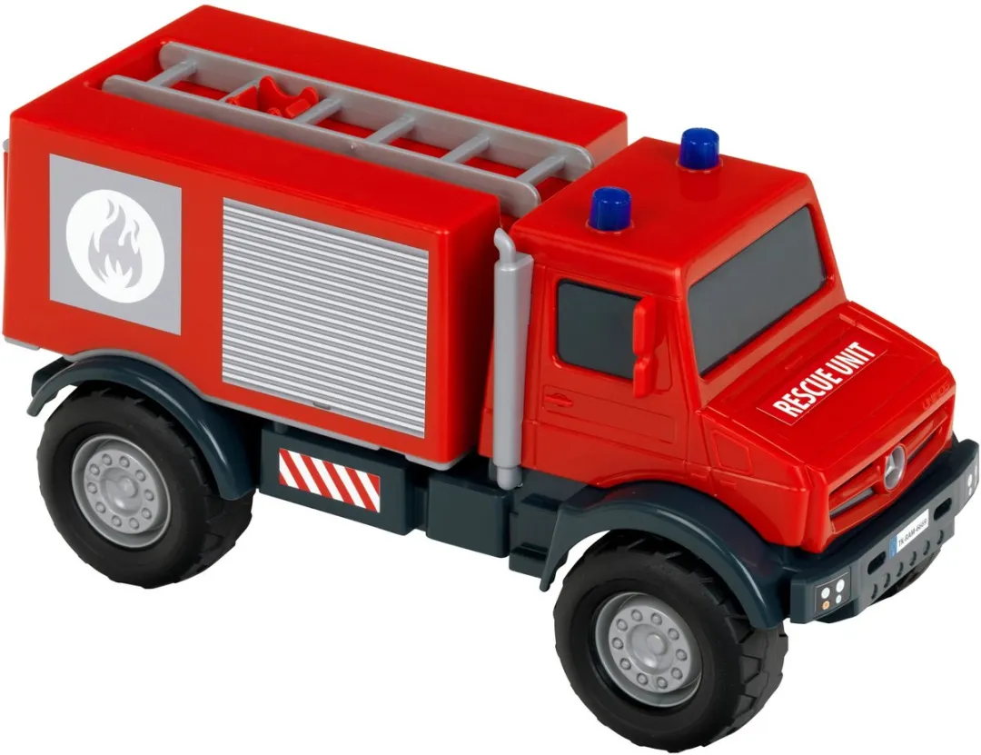 Klein Toys Mercedes-Benz Unimog Brandweer Zandtruck 1:24 - Rood