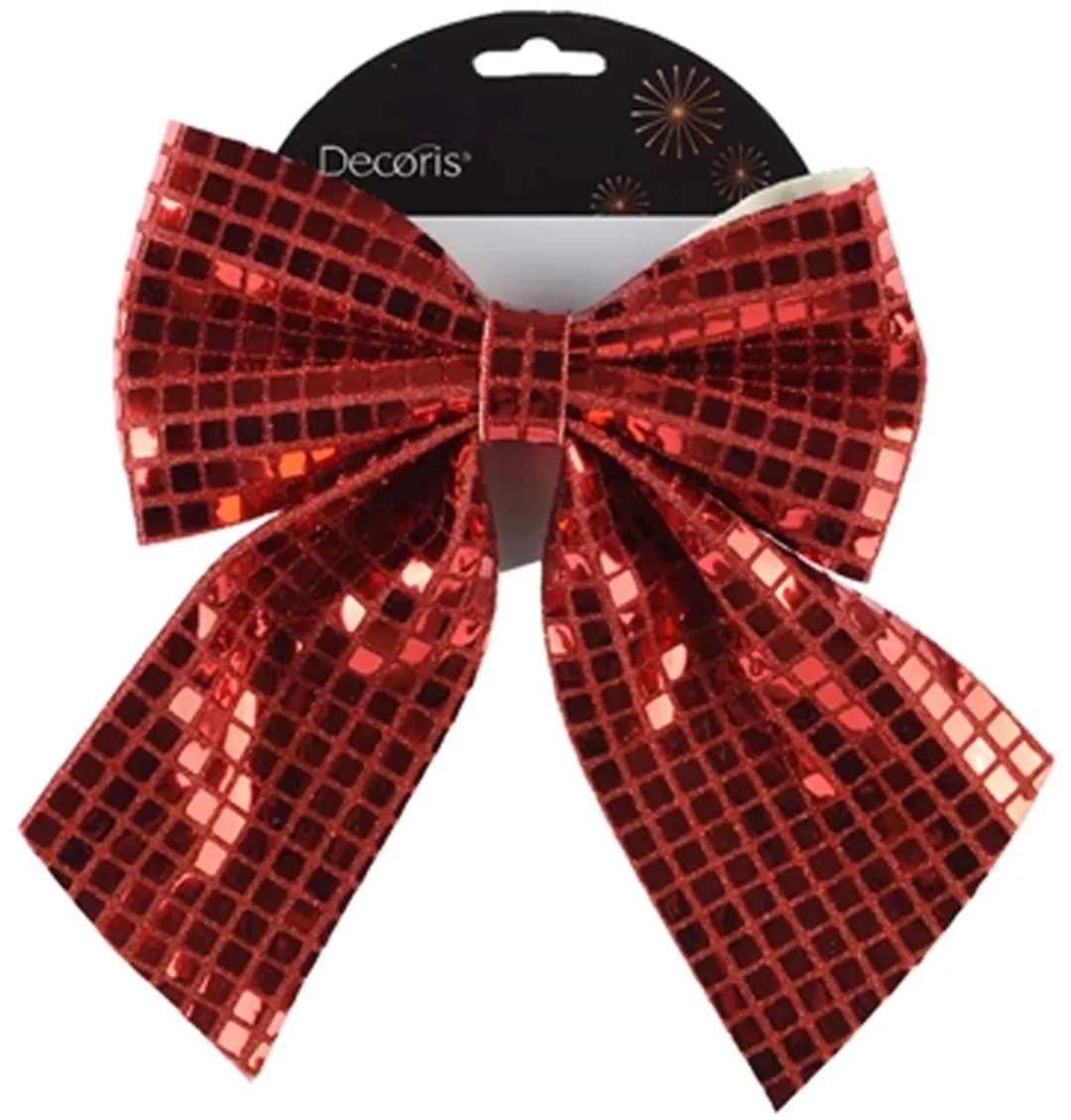 Decoris Pailletten Strik Rood - 3 Stuks