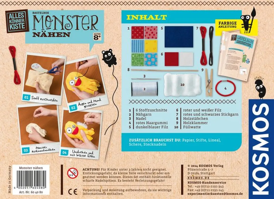 Kosmos Monster Nähen - Naaiset voor kinderen - Meerkleurig