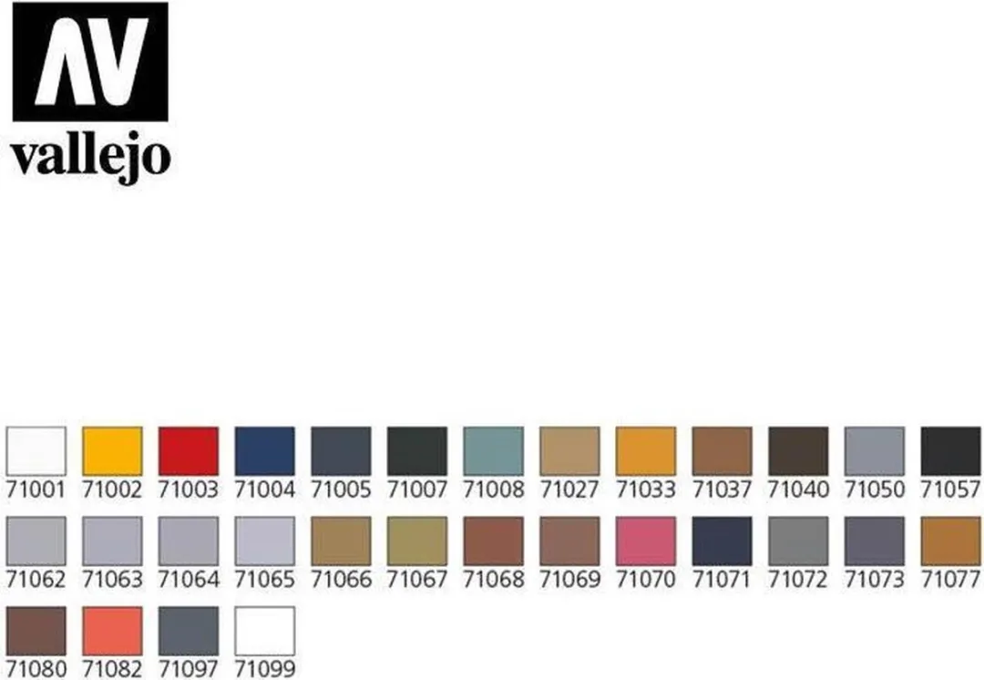 Vallejo Hobbyverf Basic Model Air Color Acrylverf 29x17ml - Multi