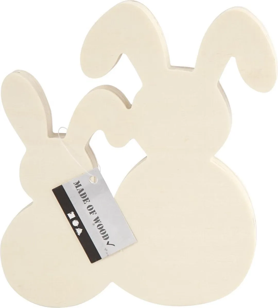 Creativ Company Konijnen Afm. 16x17cm Set - 2 Stuks - Lichtbruin
