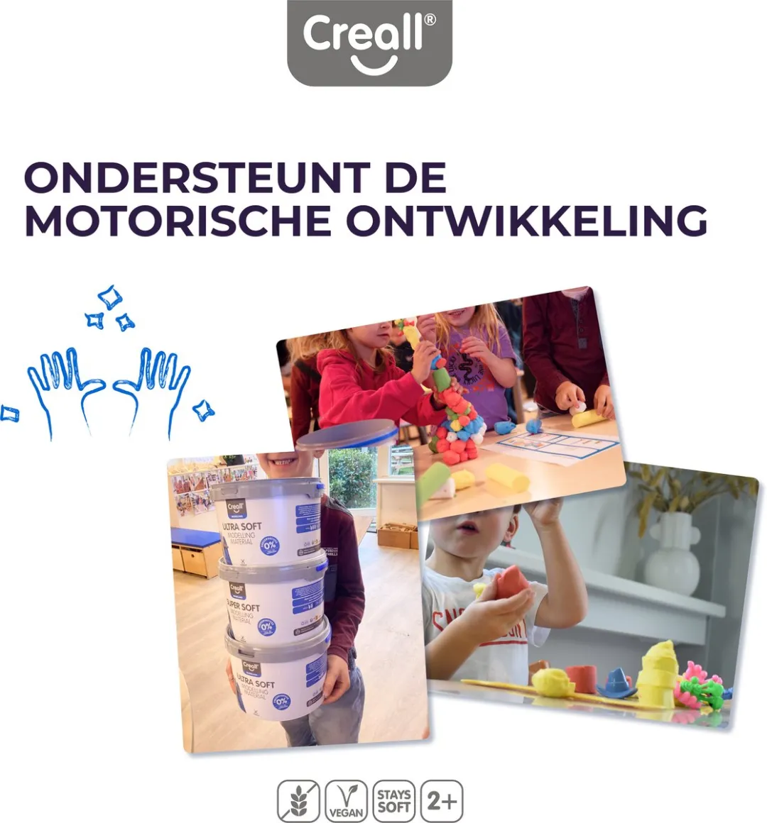 Creall Ultra Soft Boetseerklei - 6 Kleuren 300g