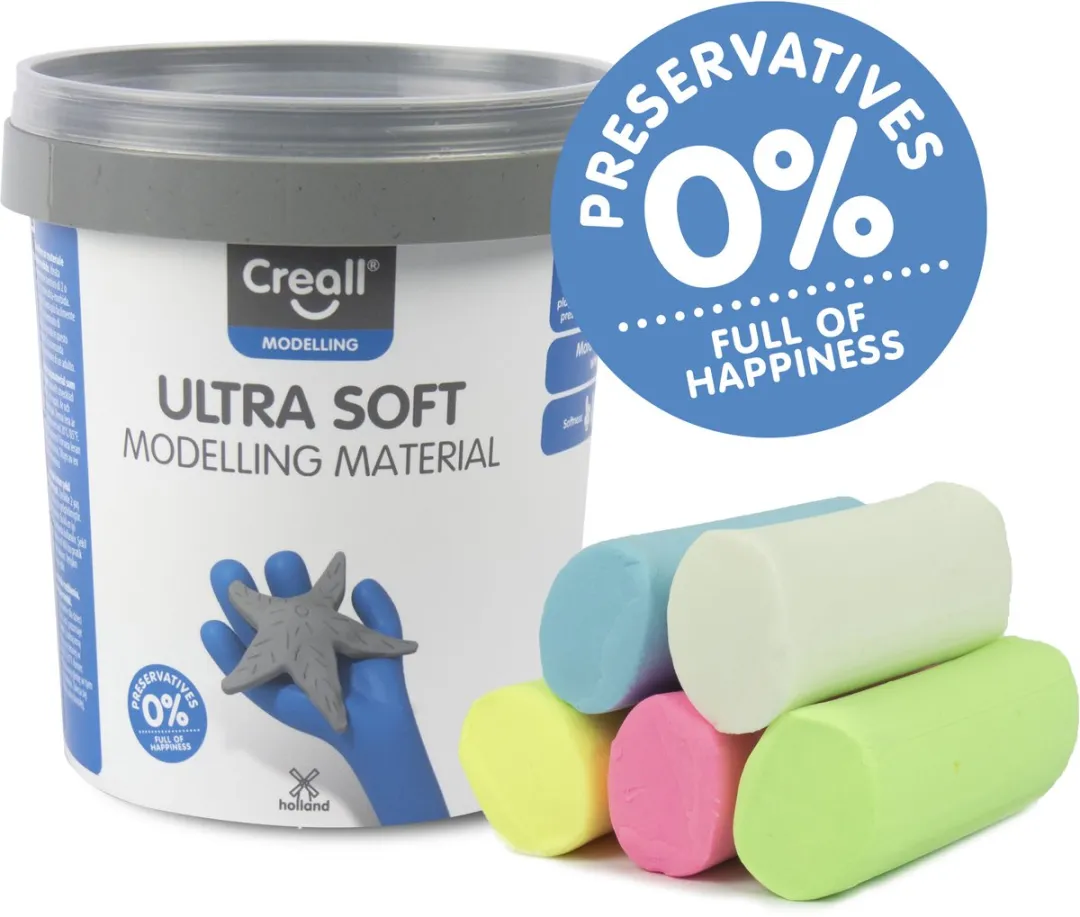 Creall Ultra Soft Boetseerklei - 6 Kleuren 300g