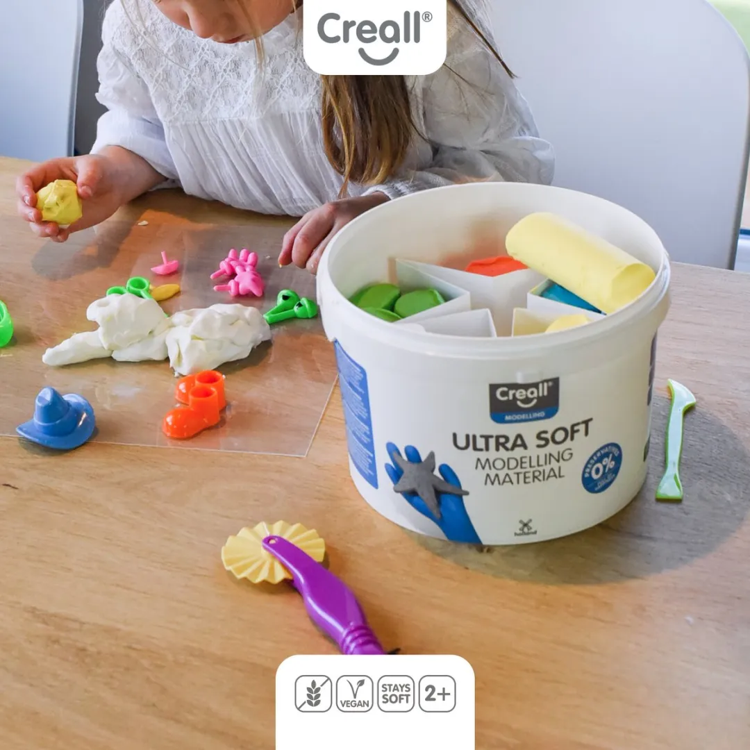 Creall Ultra Soft Boetseerklei - 6 Kleuren 300g - afbeelding 6 van 6