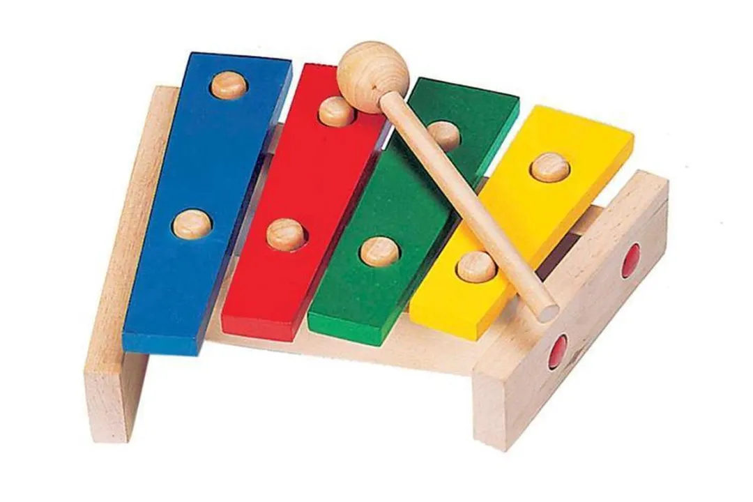 Goki Xylofon Hout 22,5cm - Primair Groen/Geel - 3+