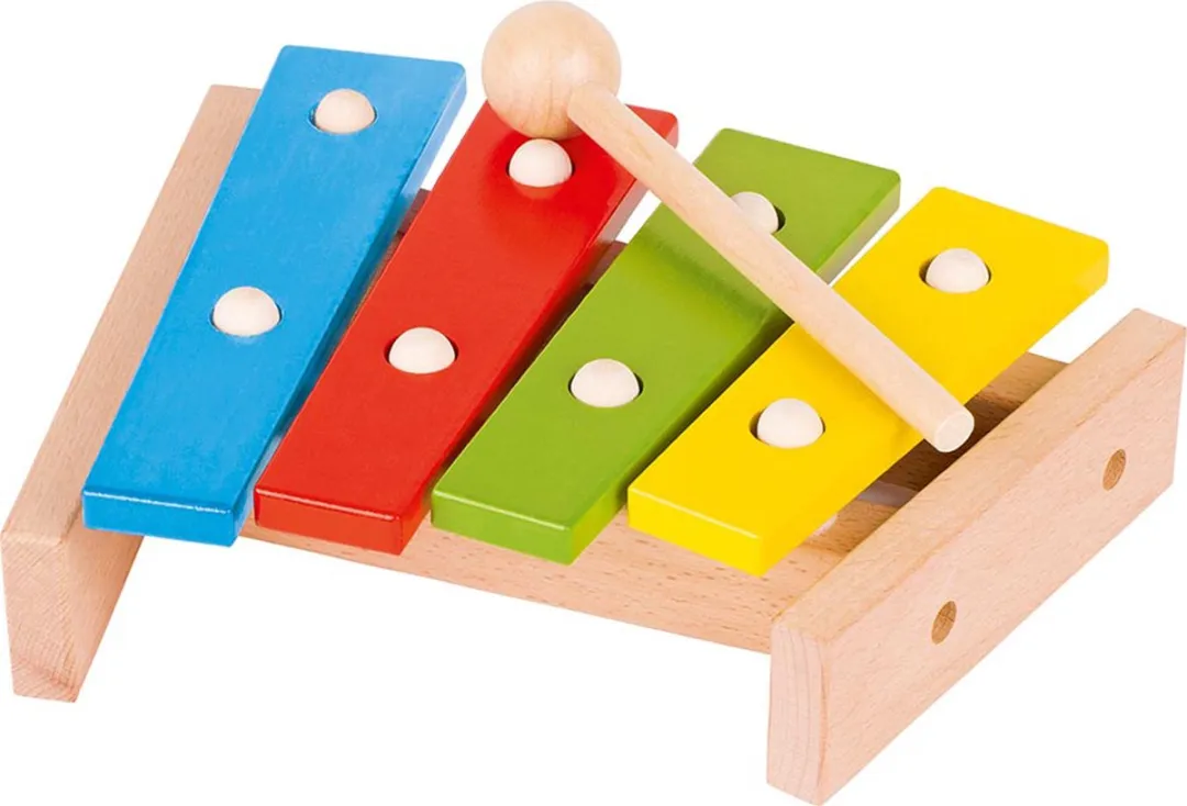 Goki Xylofon Hout 22,5cm - Primair Groen/Geel - 3+