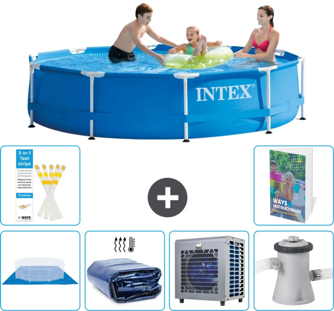Intex 28200NP-Blauw Rond Frame Zwembad 305x76cm