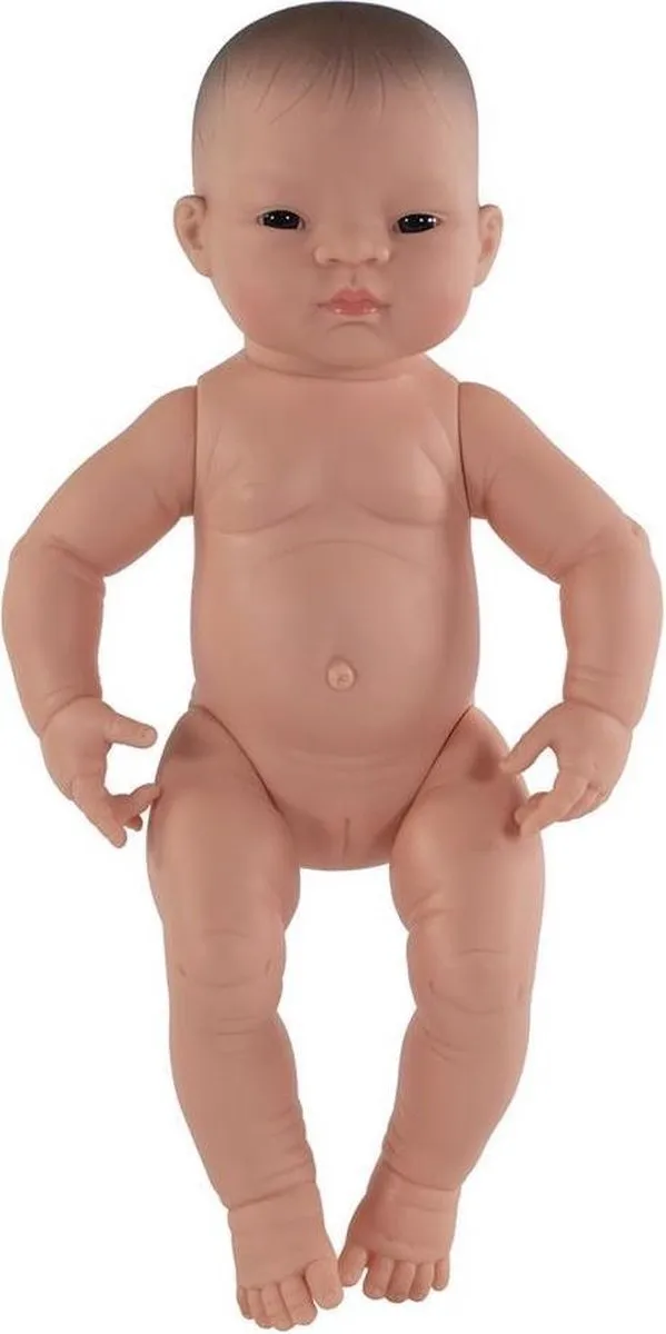 Miniland Babypop Aziatisch Meisje 40cm - Vanillegeur - Bruine Ogen - MPN 841308