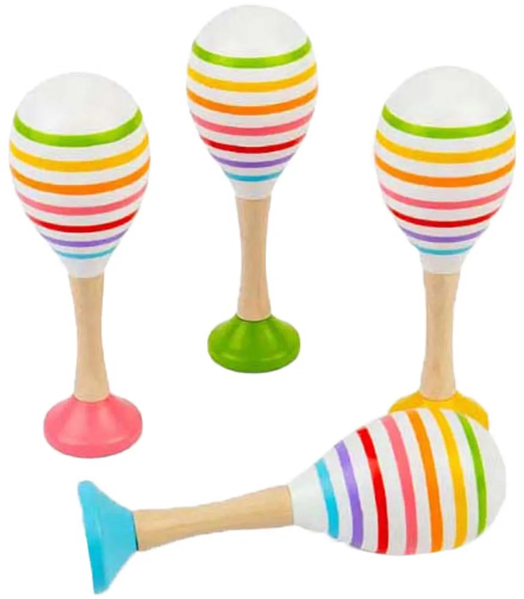 BIGJIGS Houten Maraca Set - Multicolor