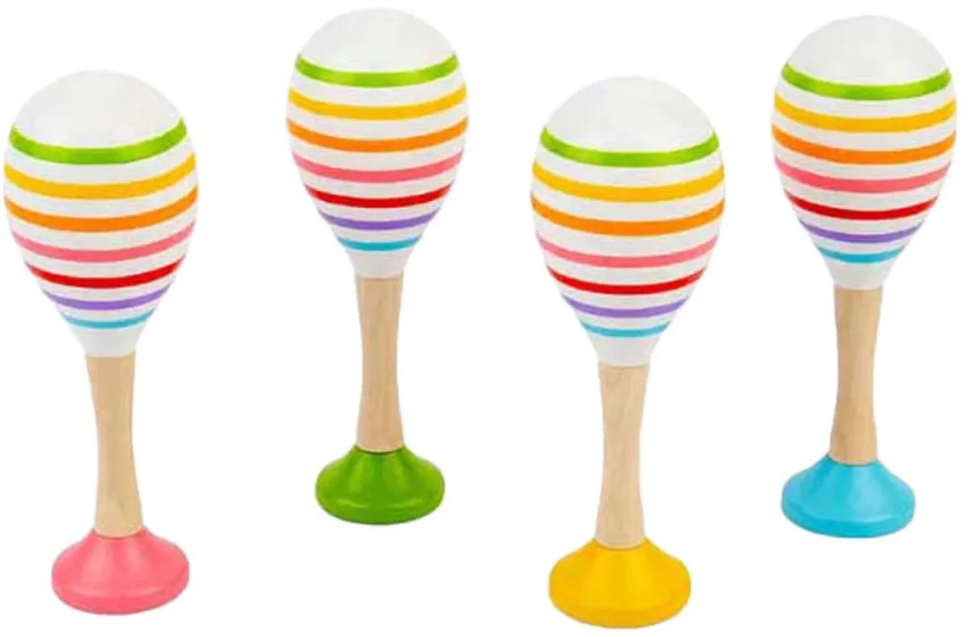 BIGJIGS Houten Maraca Set - Multicolor