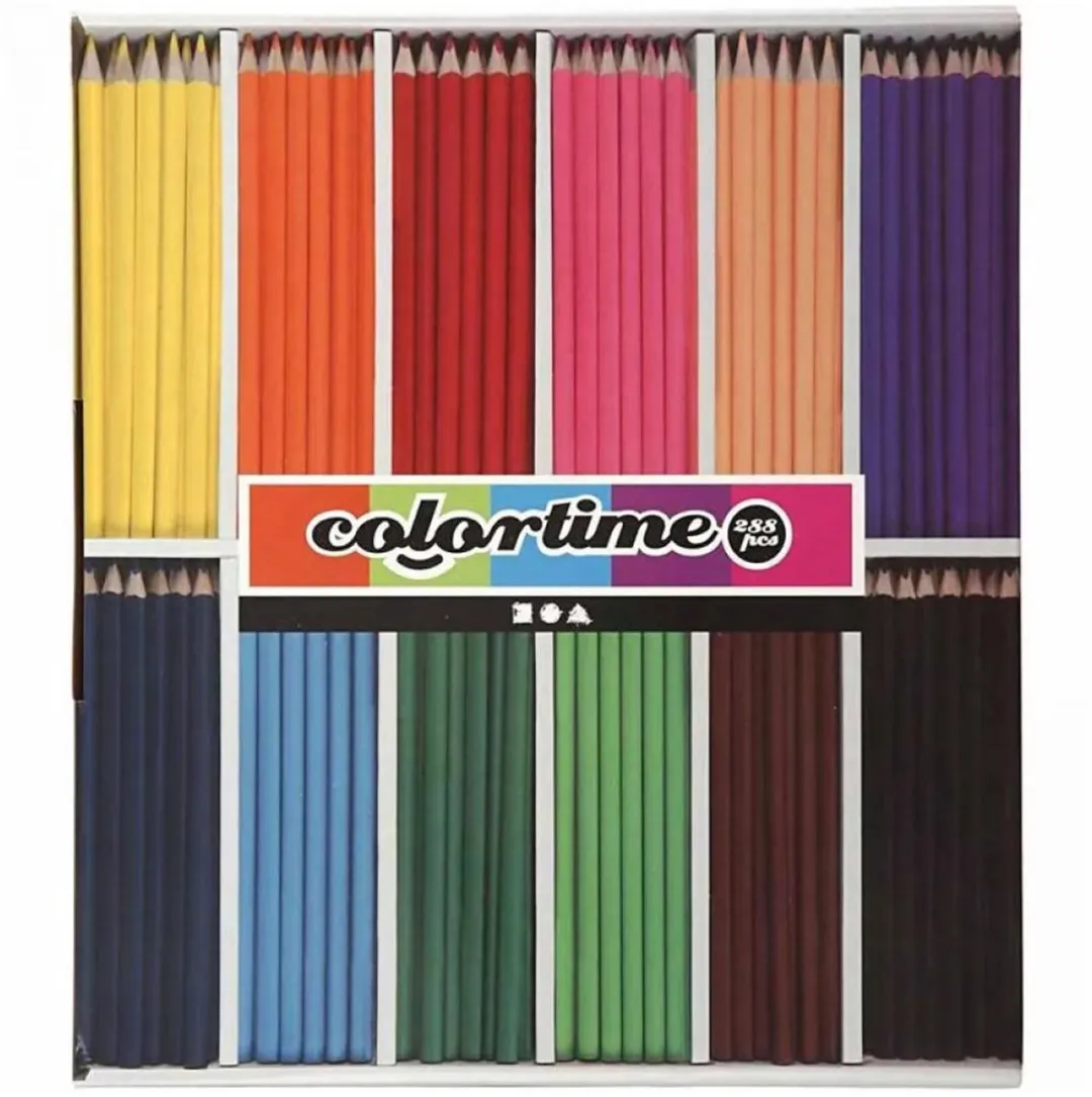 Colortime Kleurpotloden Assorti 288 Stuks - 3mm