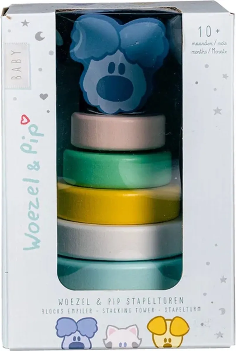 Rubo Toys Woezel & Pip Stapeltoren 2009642 - Multicolor