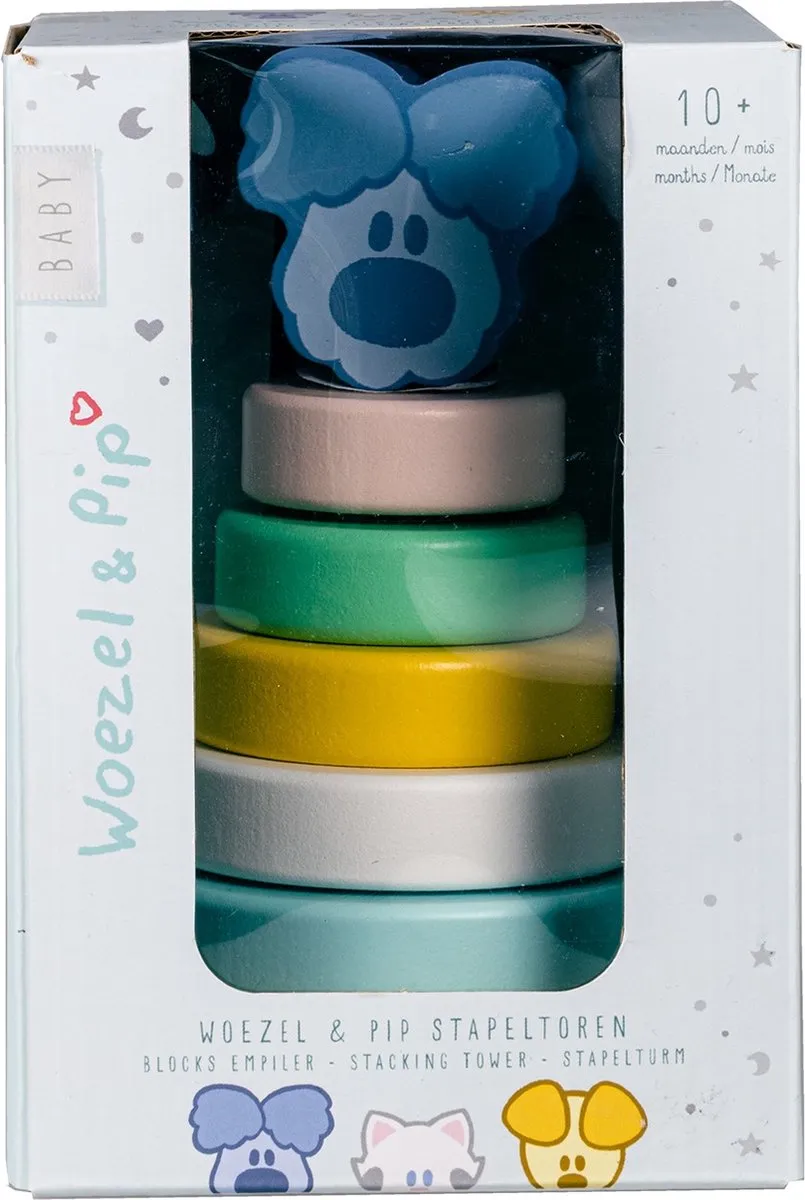 Rubo Toys Woezel & Pip Stapeltoren 2009642 - Multicolor