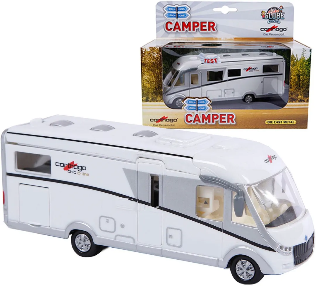 Kids Globe Carthago Camper Die-cast 16cm - Licht - afbeelding 6 van 6