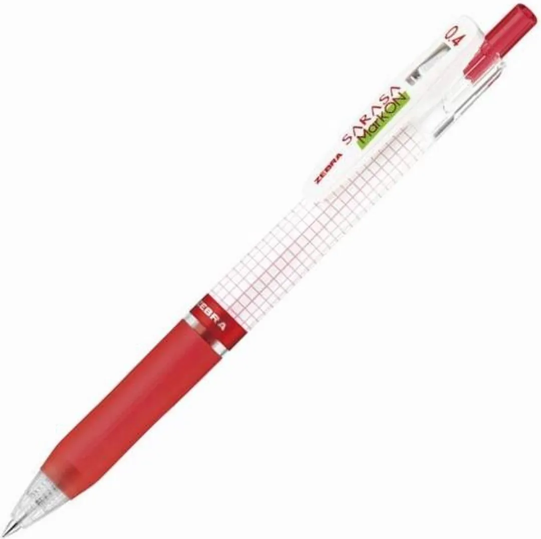 Zebra Sarasa Mark On Gelpen 0.4 Rood