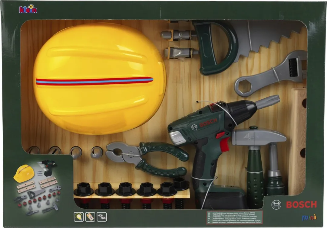 Klein Toys Bosch 36-delige Werkplaatsset - Groen/Geel