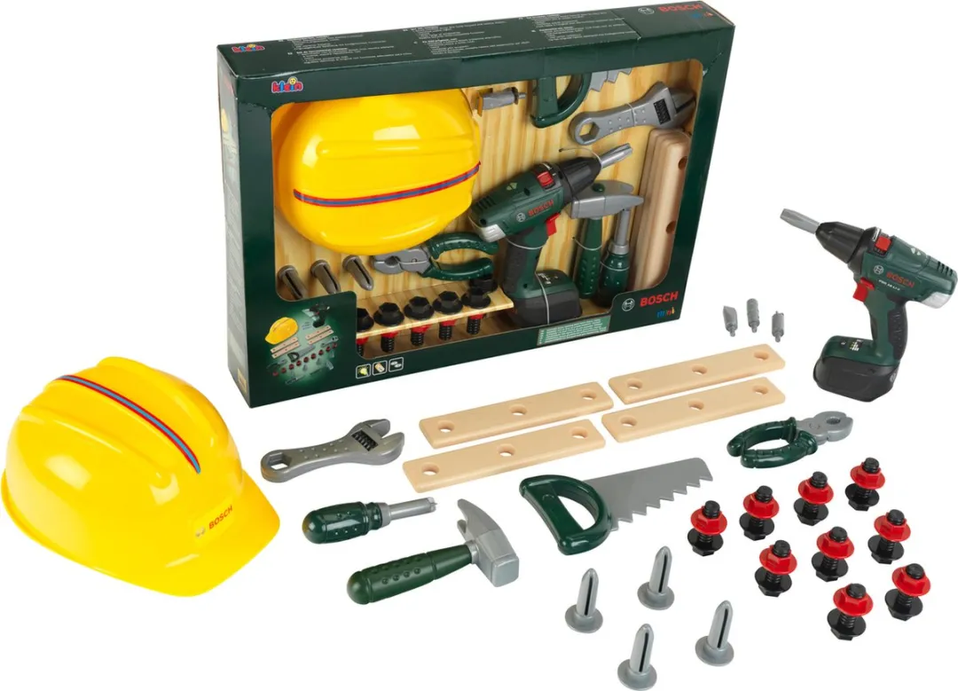 Klein Toys Bosch 36-delige Werkplaatsset - Groen/Geel
