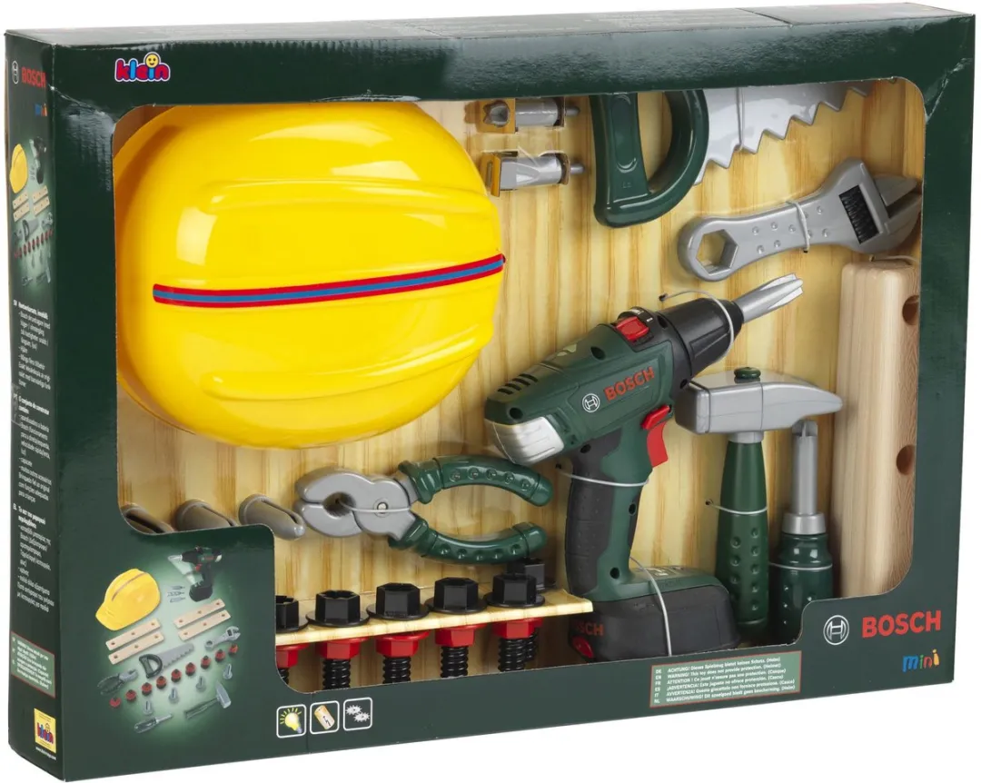 Klein Toys Bosch 36-delige Werkplaatsset - Groen/Geel