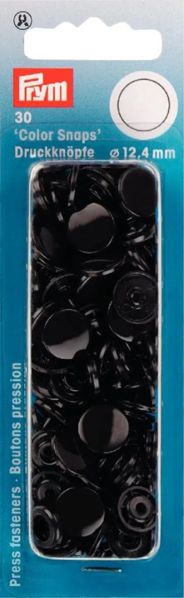 Prym Drukknoop ColorSnaps 12,4mm - 30 Stuks - Zwart