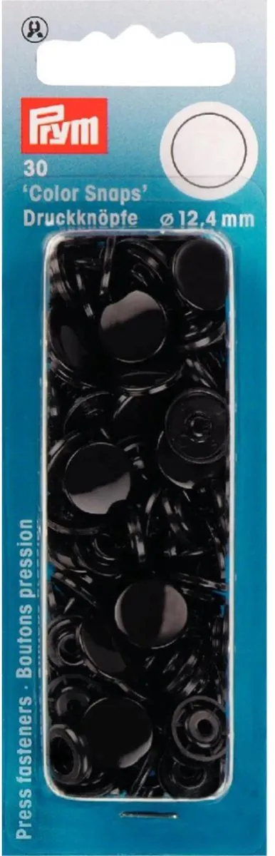 Prym Drukknoop ColorSnaps 12,4mm - 30 Stuks - Zwart