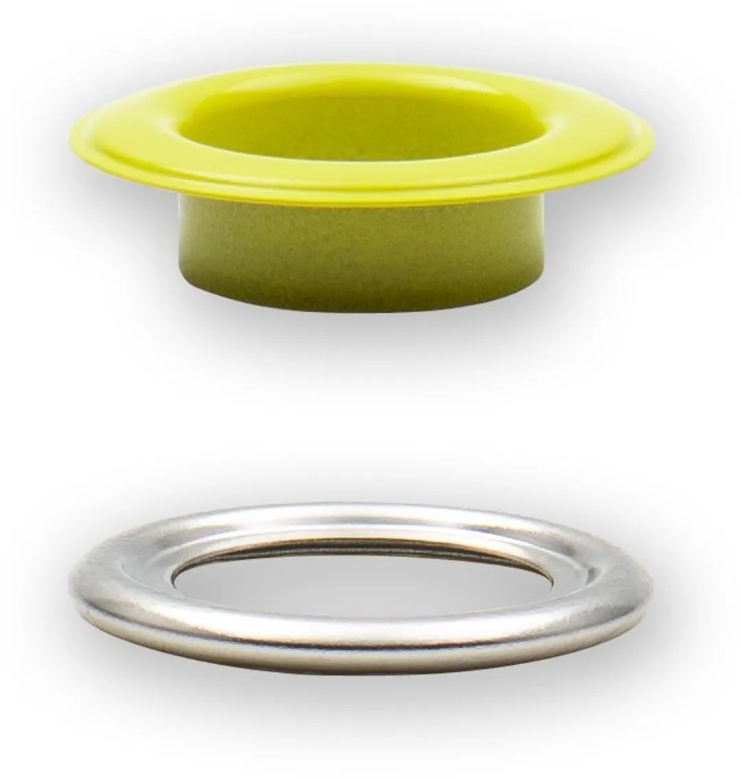 Prym Ringen met schijven 14mm - 15 Stuks - Geel - afbeelding 2 van 4