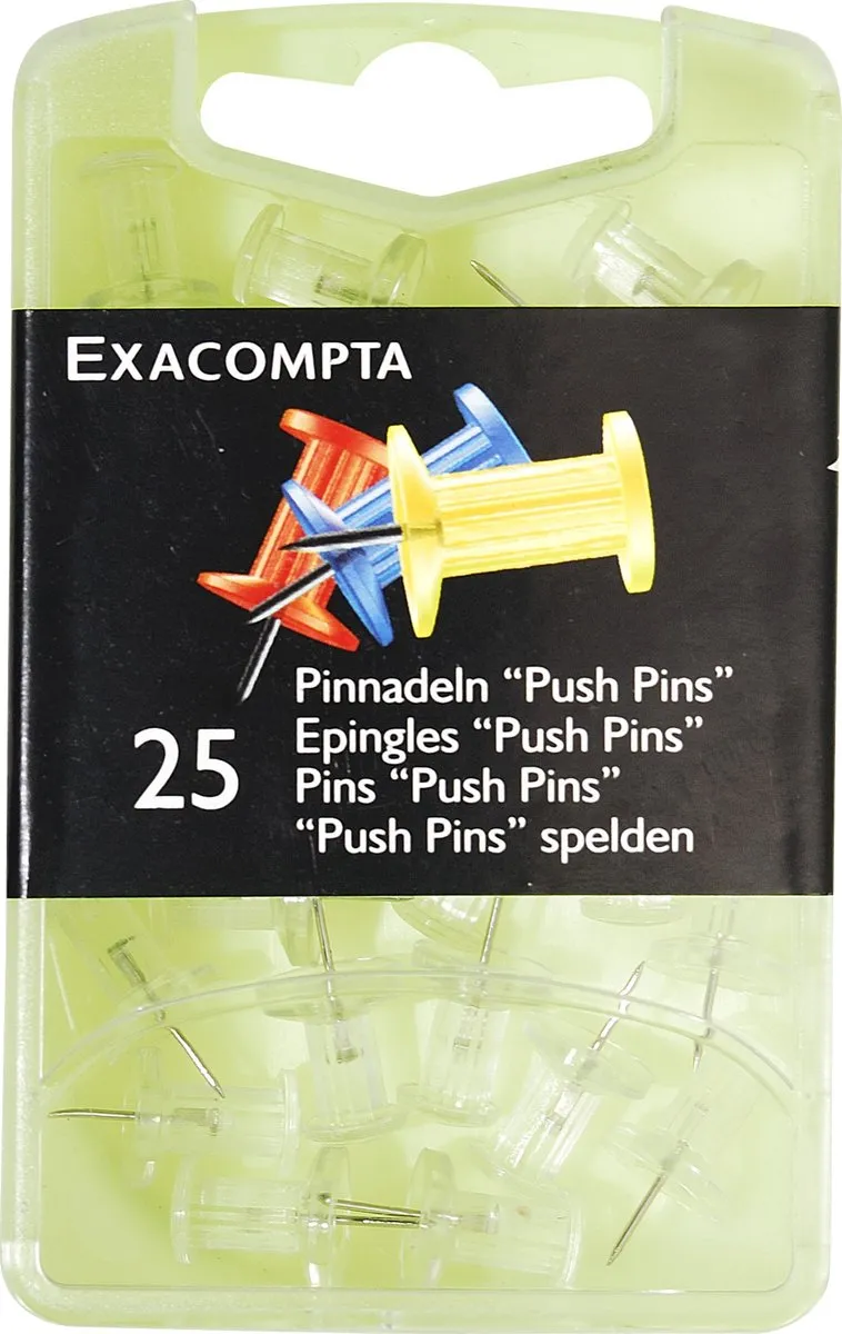 Exacompta Prikbordspelden Push Pins 25 Stuks