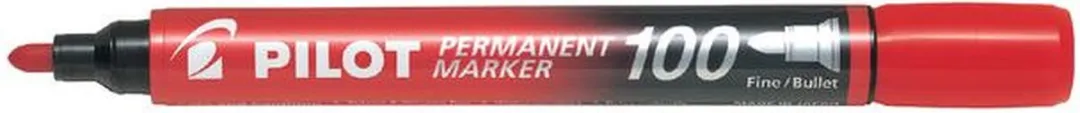 Pilot SCA-100 Permanente Markeerstift - Rood 1mm - 12 Stuks