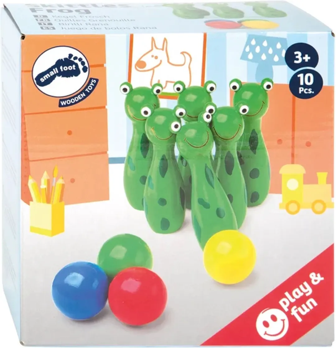Small Foot Houten Kikker Kegelen Werpspel 8166 - 10 Stuks