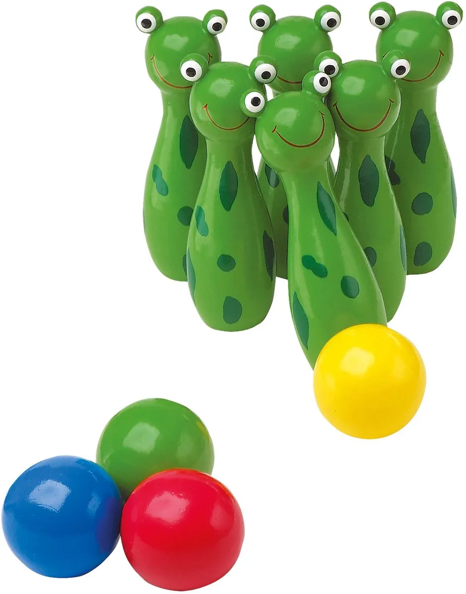 Small Foot Houten Kikker Kegelen Werpspel 8166 - 10 Stuks