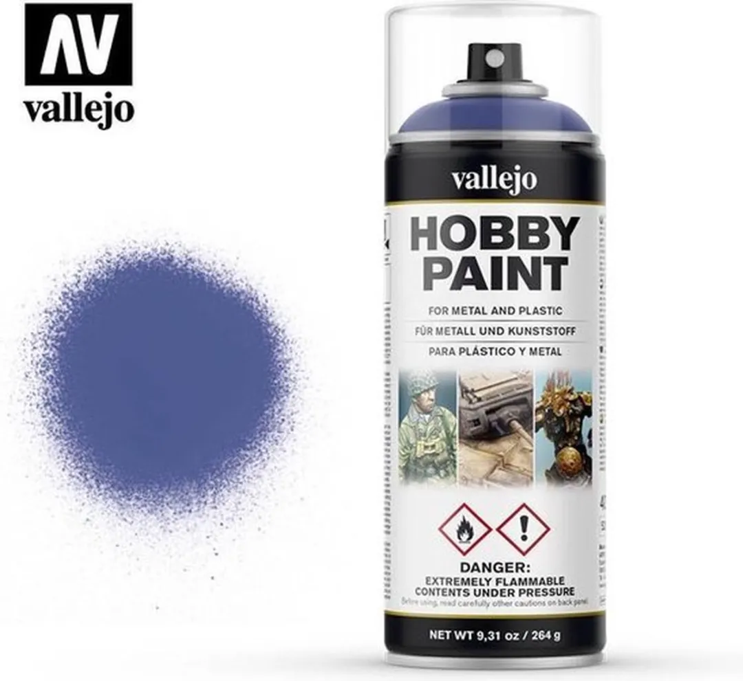 Vallejo Hobbyverf Ultramarine Blue Primer Spray 400ml