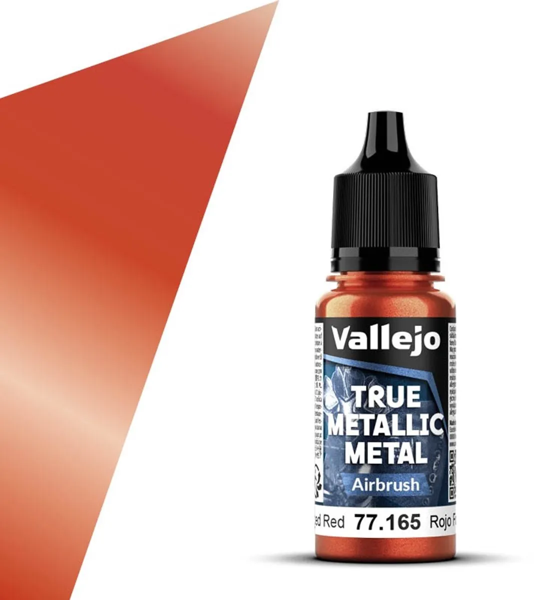 Vallejo Hobbyverf True Metallic Metal Airbrush Gesmeden Rood 18ml