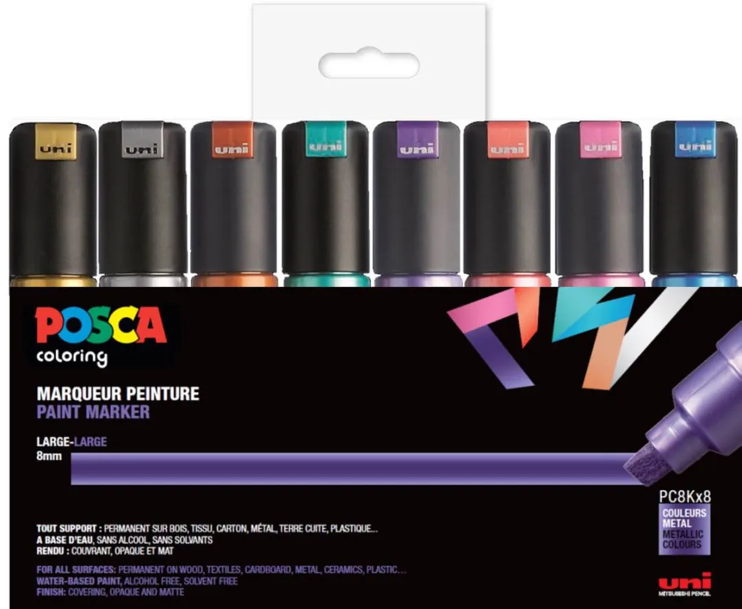 Posca PC-1MR 1433900 Stiften Set - 4 Stuks - Multi