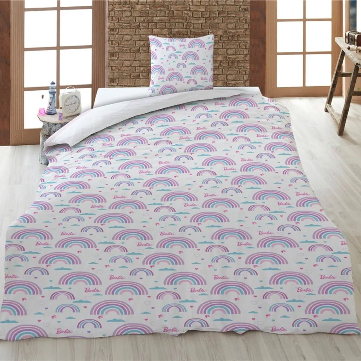 Barbie Focus Dekbedovertrek Eenpersoons 140x200cm - Multi