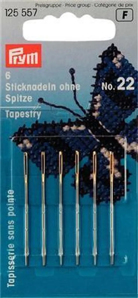 Prym Borduurnaalden No. 22 - 6 Stuks - Goud/Zilver