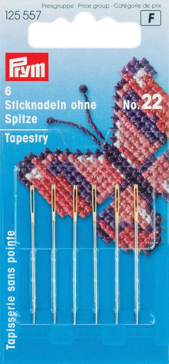 Prym Borduurnaalden No. 22 - 6 Stuks - Goud/Zilver