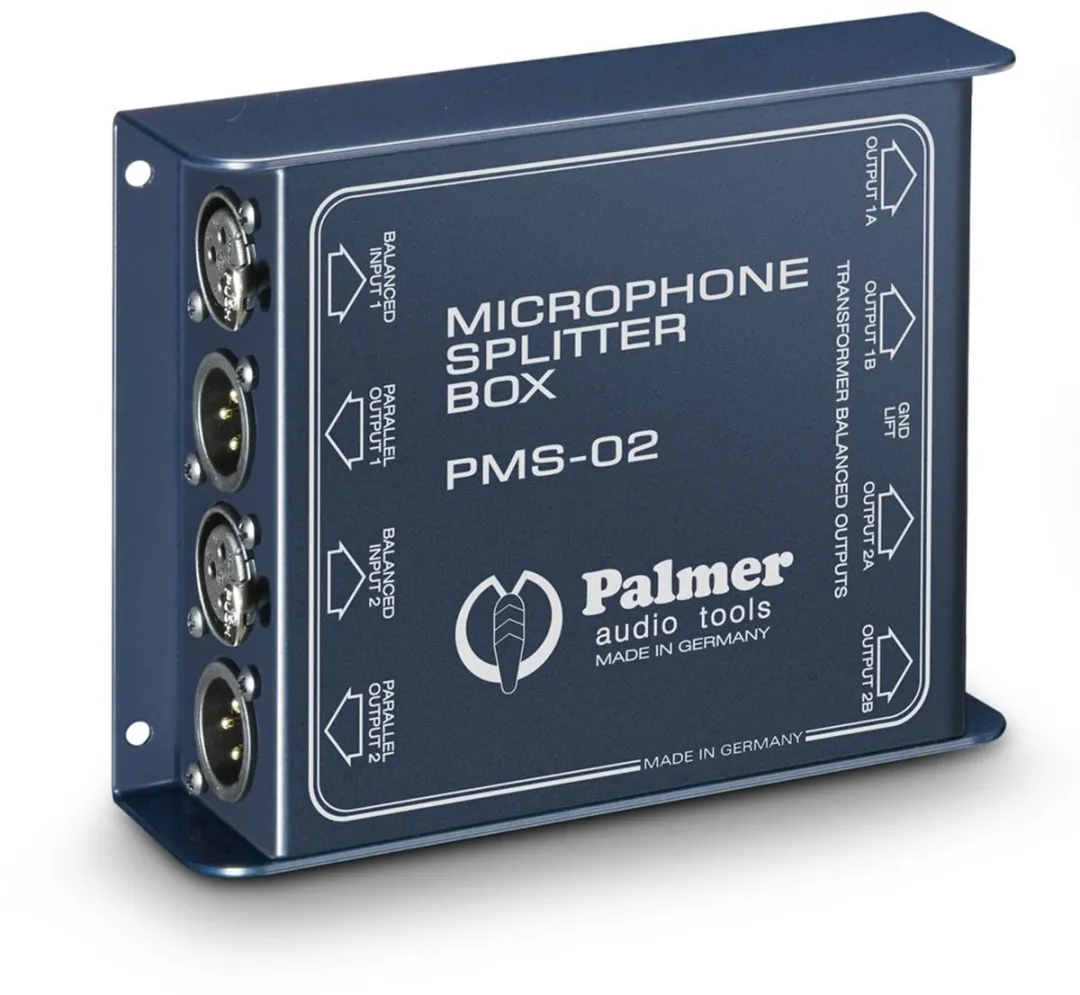 Palmer PMS 02 Microfoon Split Box - 2-Kanaals Signaalsplitter