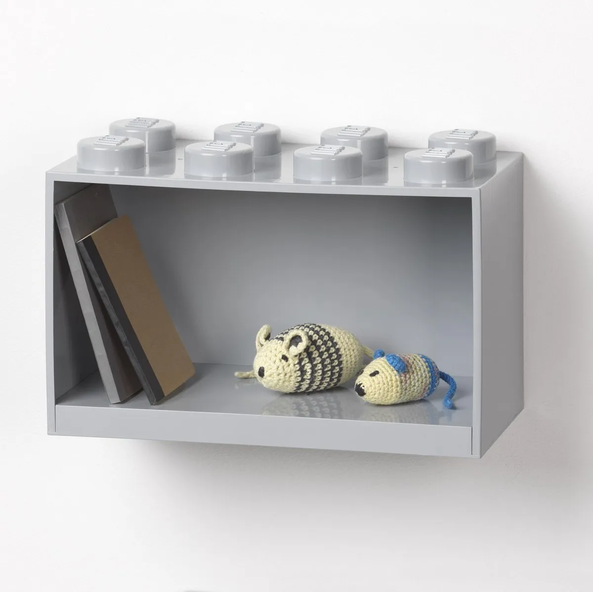 LEGO Wandschap Brick 8 - Grijs