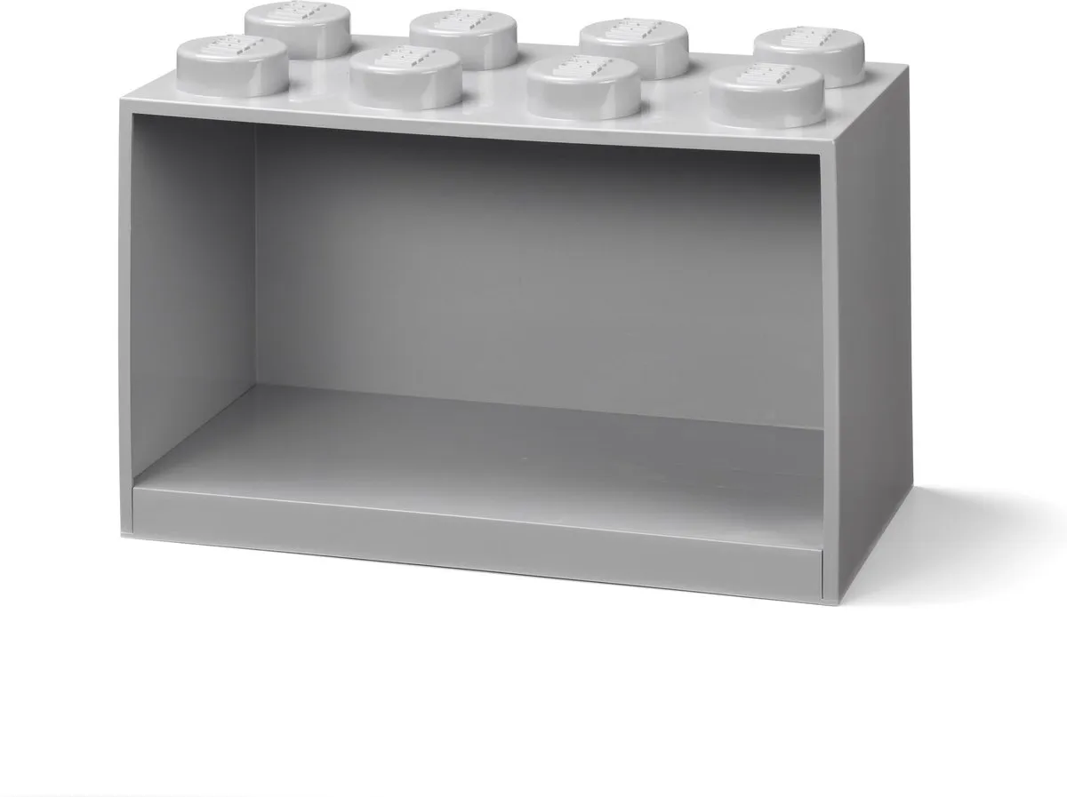 LEGO Wandschap Brick 8 - Grijs