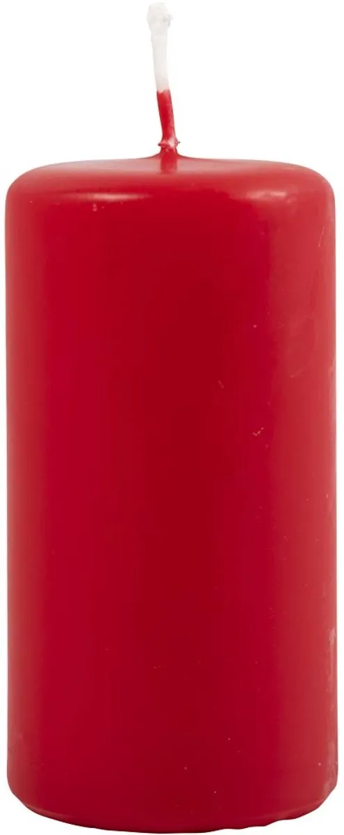 Creativ Company Kaars 10cm Rood - 6 Stuks