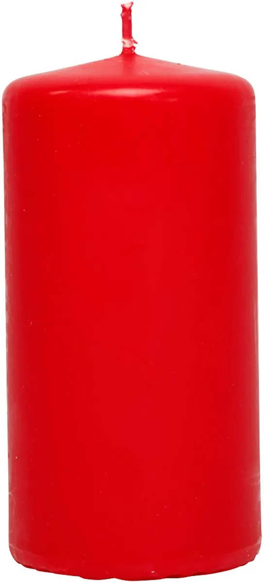 Creativ Company Kaars 10cm Rood - 6 Stuks