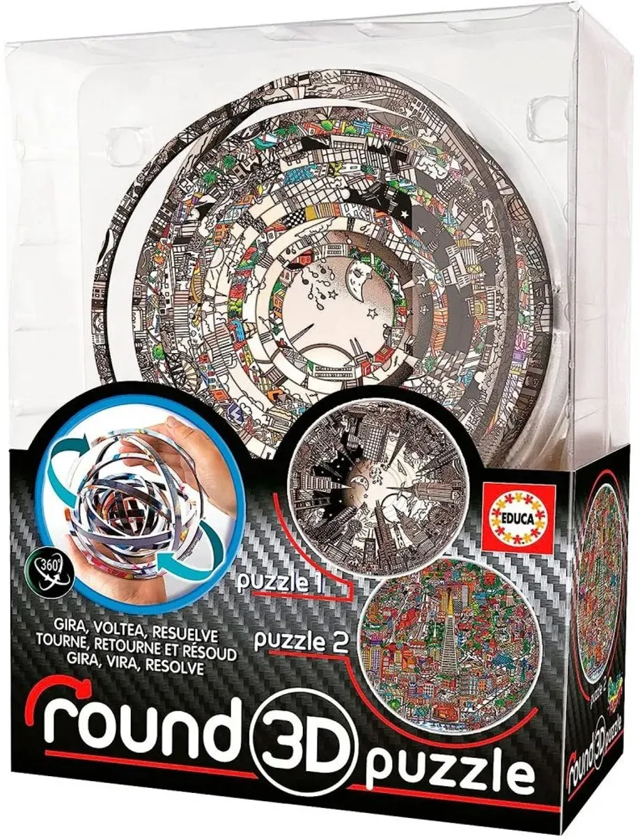 Educa Round 3D Puzzle 14 Stuks - Multicolor